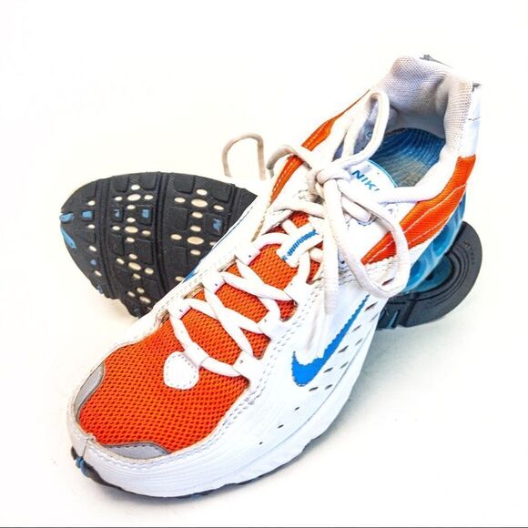 Nike Running Shox VJ-N 2008 Women’s 308683 Shoes White/Orange/Blue Sz 6.5 - Picture 7 of 12